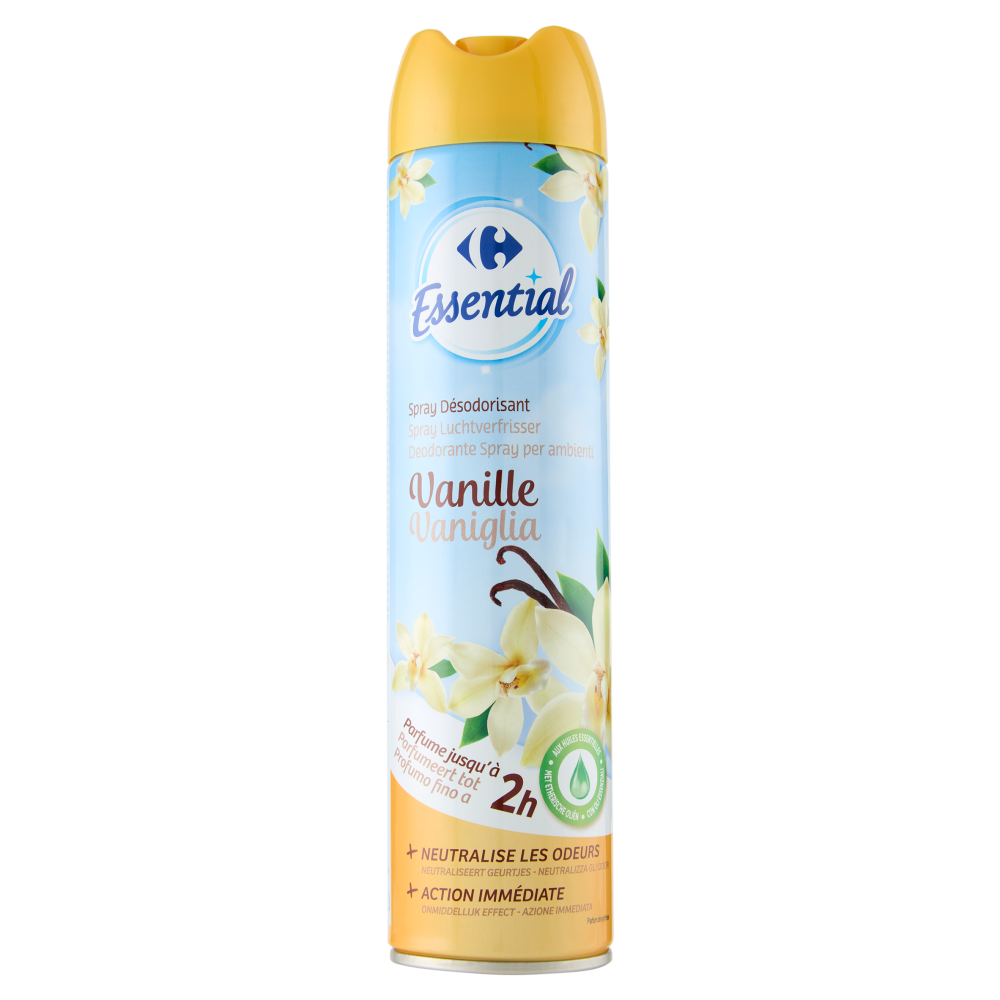 Carrefour Essential Deodorante Spray per ambienti Vaniglia 300 ml