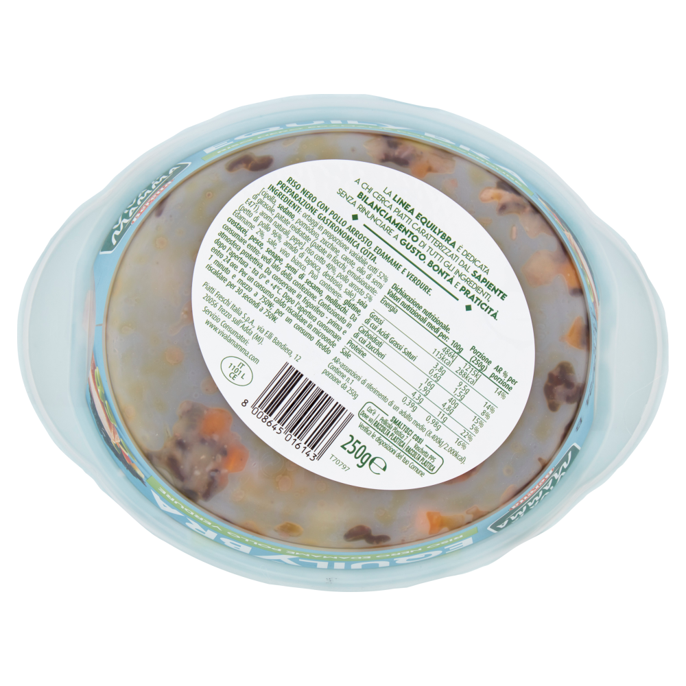 Viva la Mamma Equilybra Riso Nero Edamame Pollo Verdura 250 g