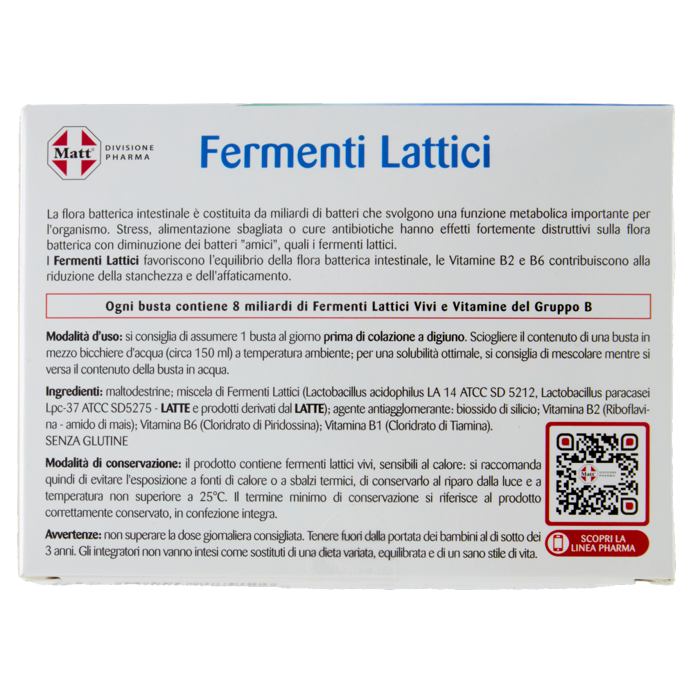 Matt Divisione Pharma Fermenti Lattici 12 buste 30 g