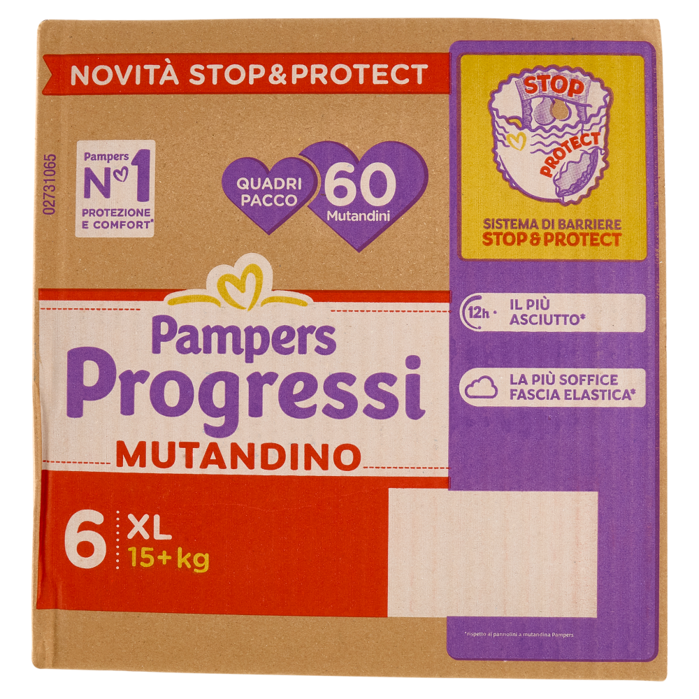Pampers Progressi Mutandino XL 60 pz