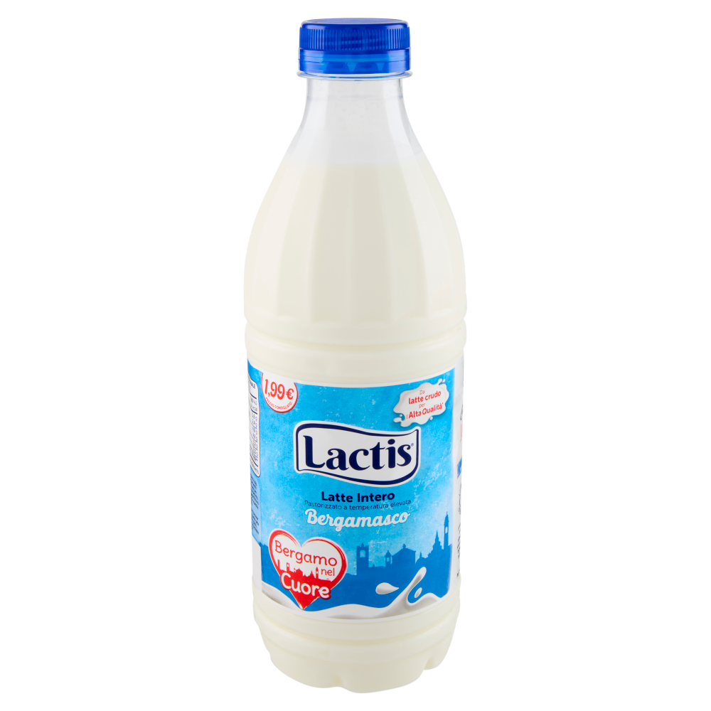 Lactis Latte Intero Pastorizzato a temperatura elevata Bergamasco 1000 ml