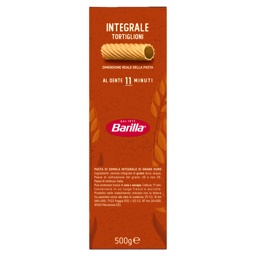 Barilla Pasta Integrale Tortiglioni 500g