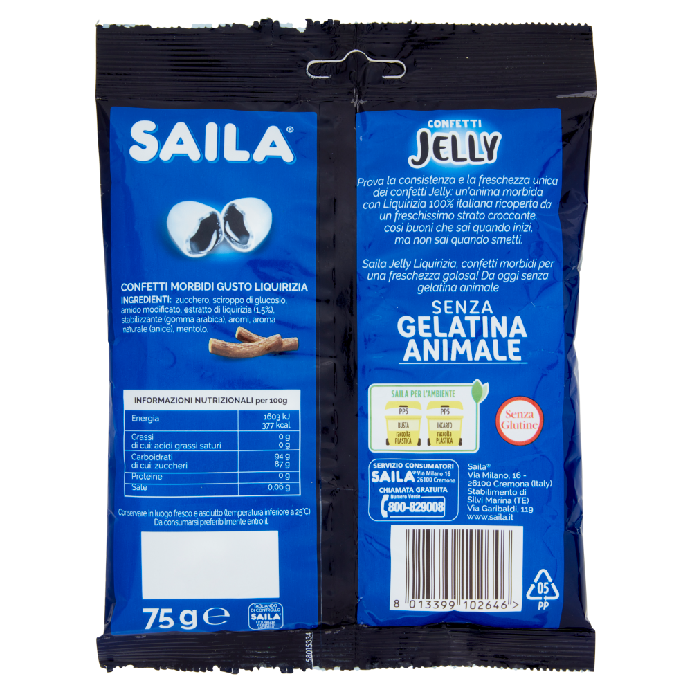 Saila con 100% Liquirizia Italiana Confetti Jelly 75 g
