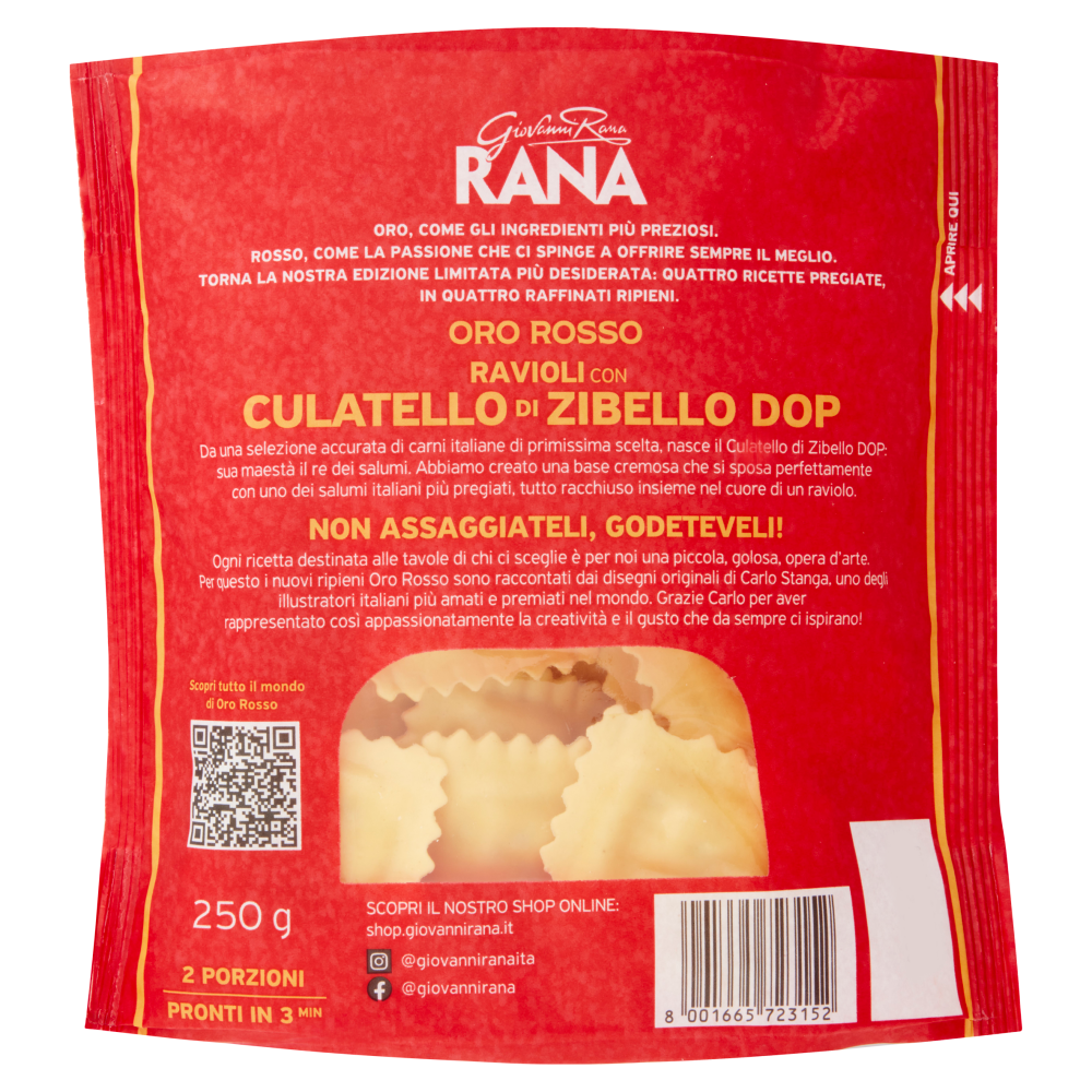 Giovanni Rana Oro Rosso Ravioli con Culatello di Zibello DOP 250 g