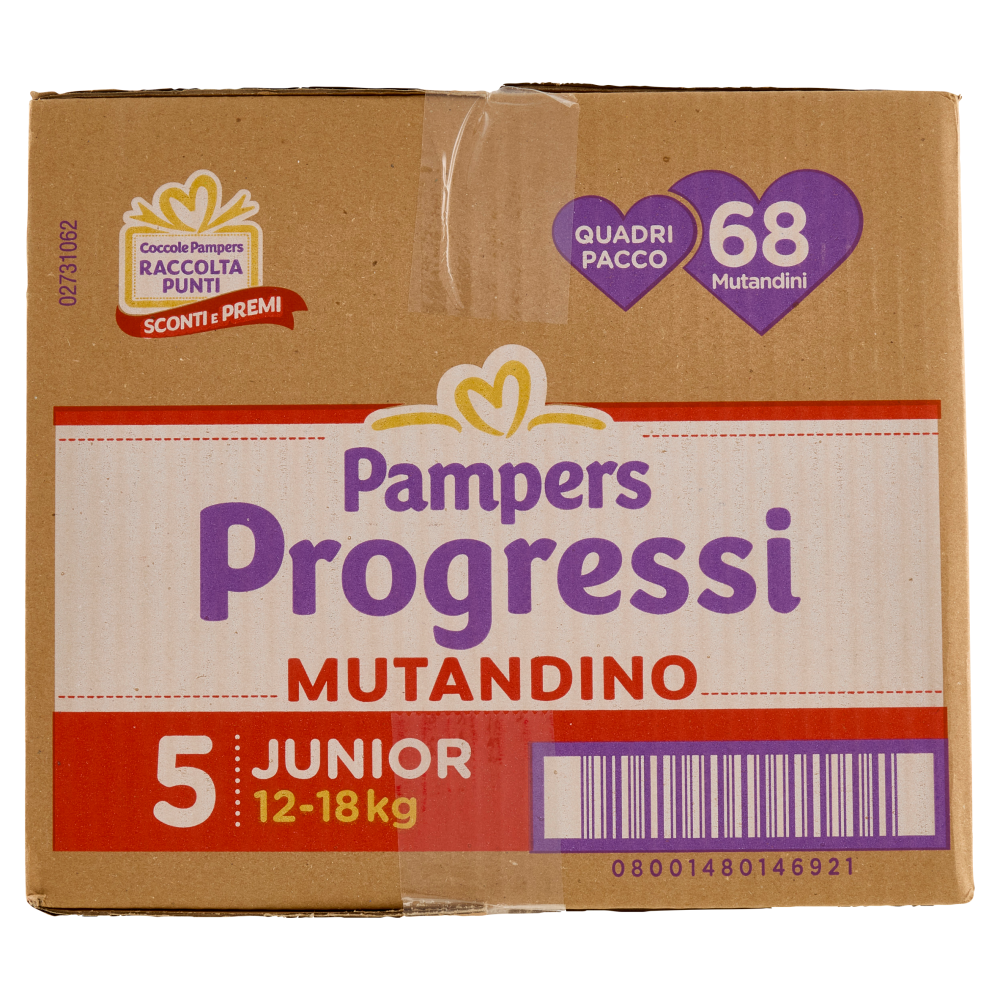 Pampers Progressi Mutandino Junior 68 pz