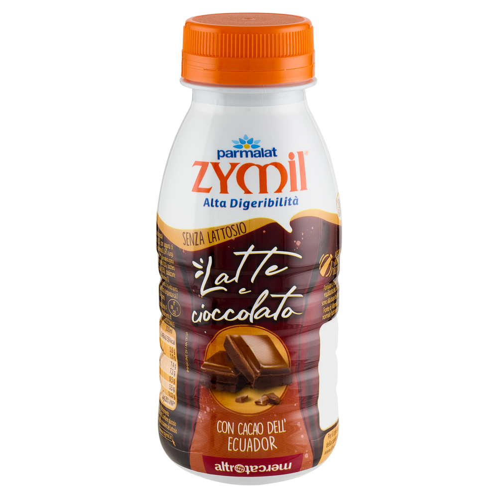 Zymil Alta Digeribilità Senza Lattosio Latte e cioccolato con Cacao dell'Ecuador altromercato 250 ml