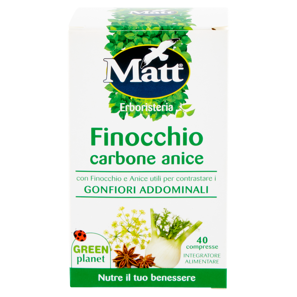 Matt Erboristeria Finocchio carbone anice 40 compresse 28 g