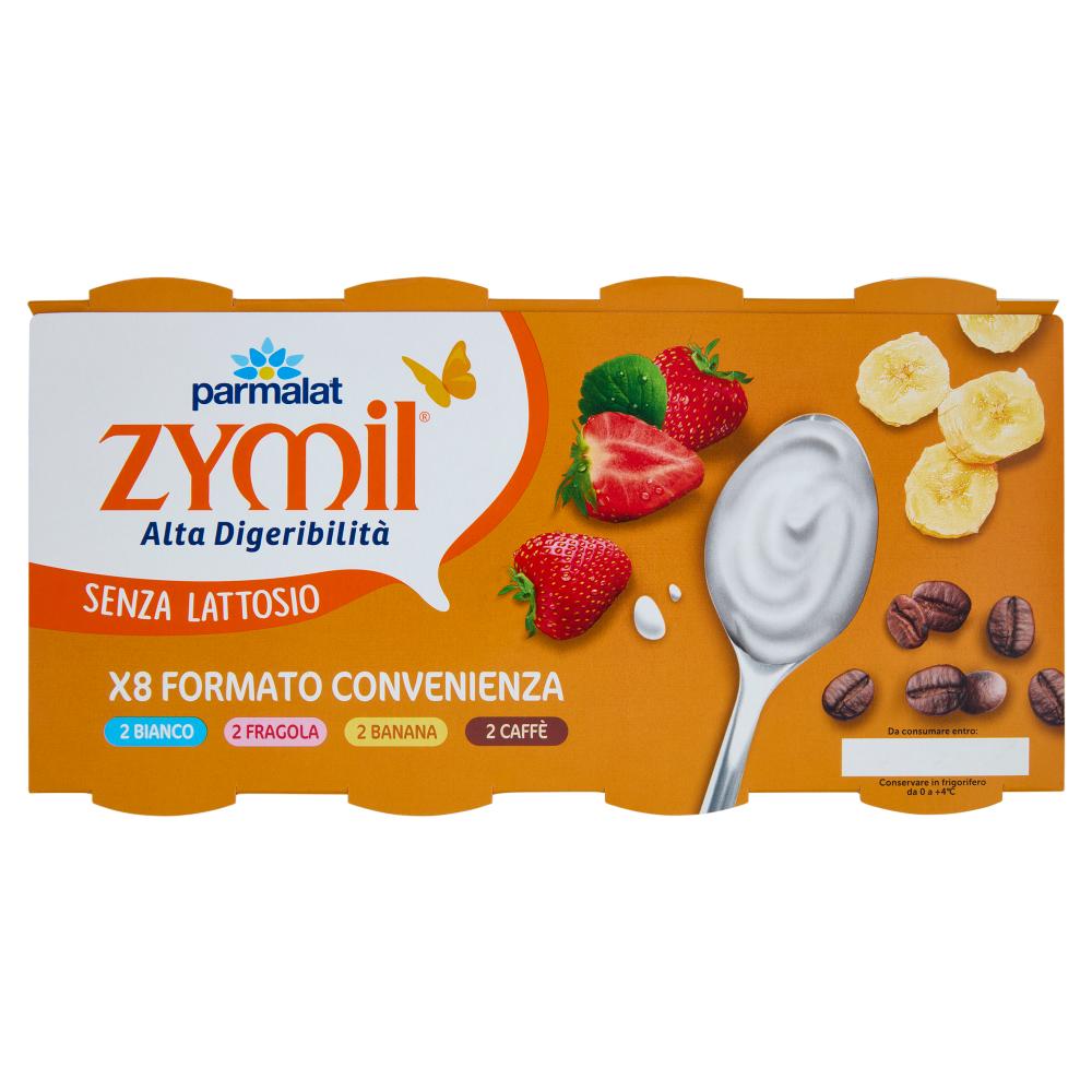 ZYMIL Alta Digeribilit&agrave; Senza Lattosio Yogurt Misto 8x125g