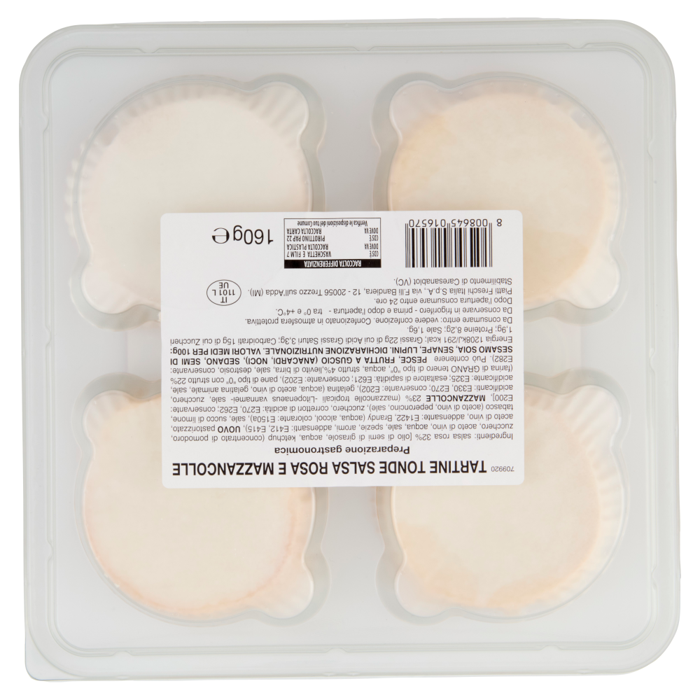 arturo Vogliazzi Tartine Salsa Rosa e Mazzancolle 160 g