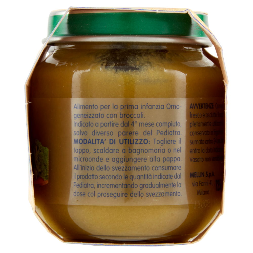 Mellin Broccoli 100% Naturale Omogeneizzato 2 x 125 g