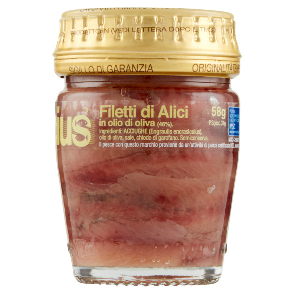 Delicius Filetti di Alici in olio di oliva (46%) 58 g