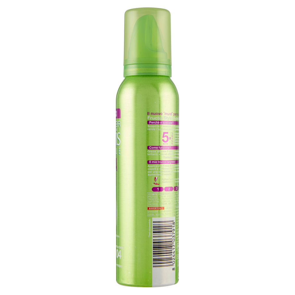 Garnier Fructis Hydra Ricci, Mousse ravviva ricci fissaggio extra forte, 150 ml