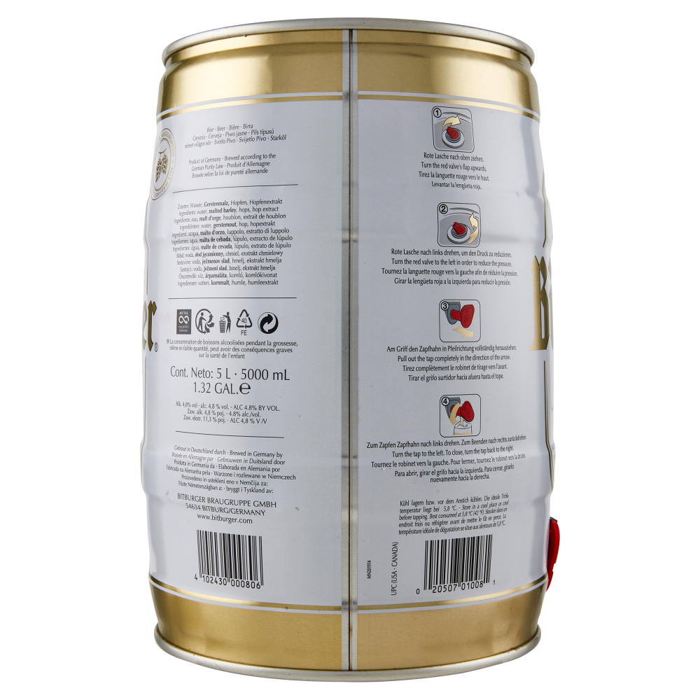 Bitburger Premium Pils 5 L