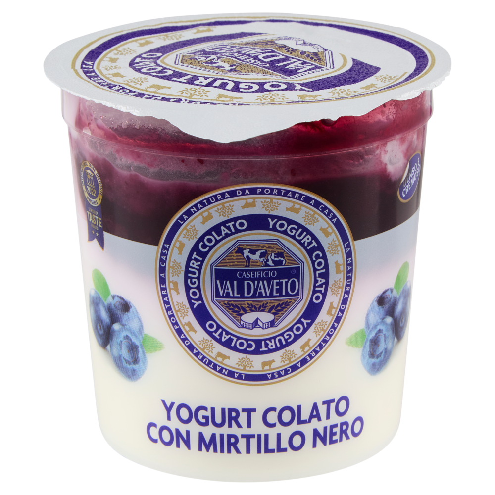 Caseificio Val d'Aveto Yogurt Colato con Mirtillo Nero 150 g