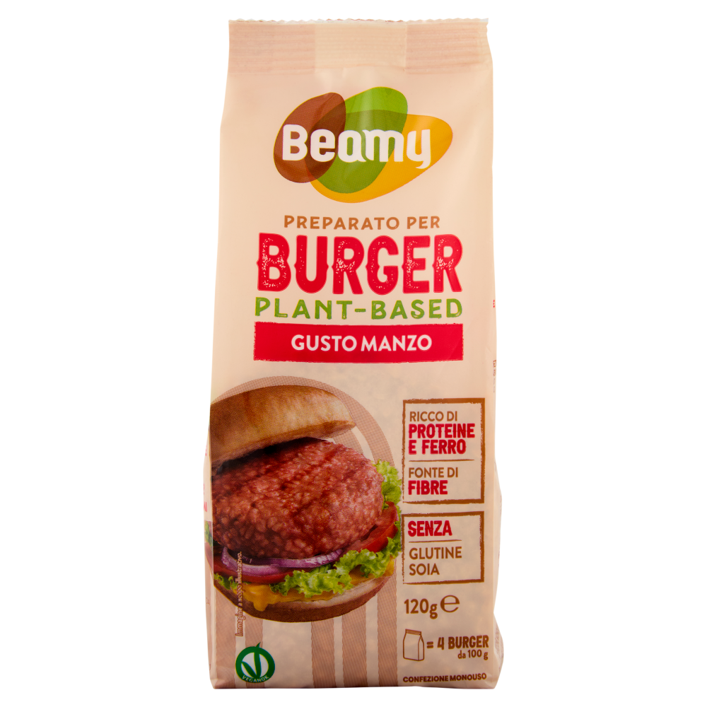 Beamy Preparato per Burger Plant-Based Gusto Manzo 120 g