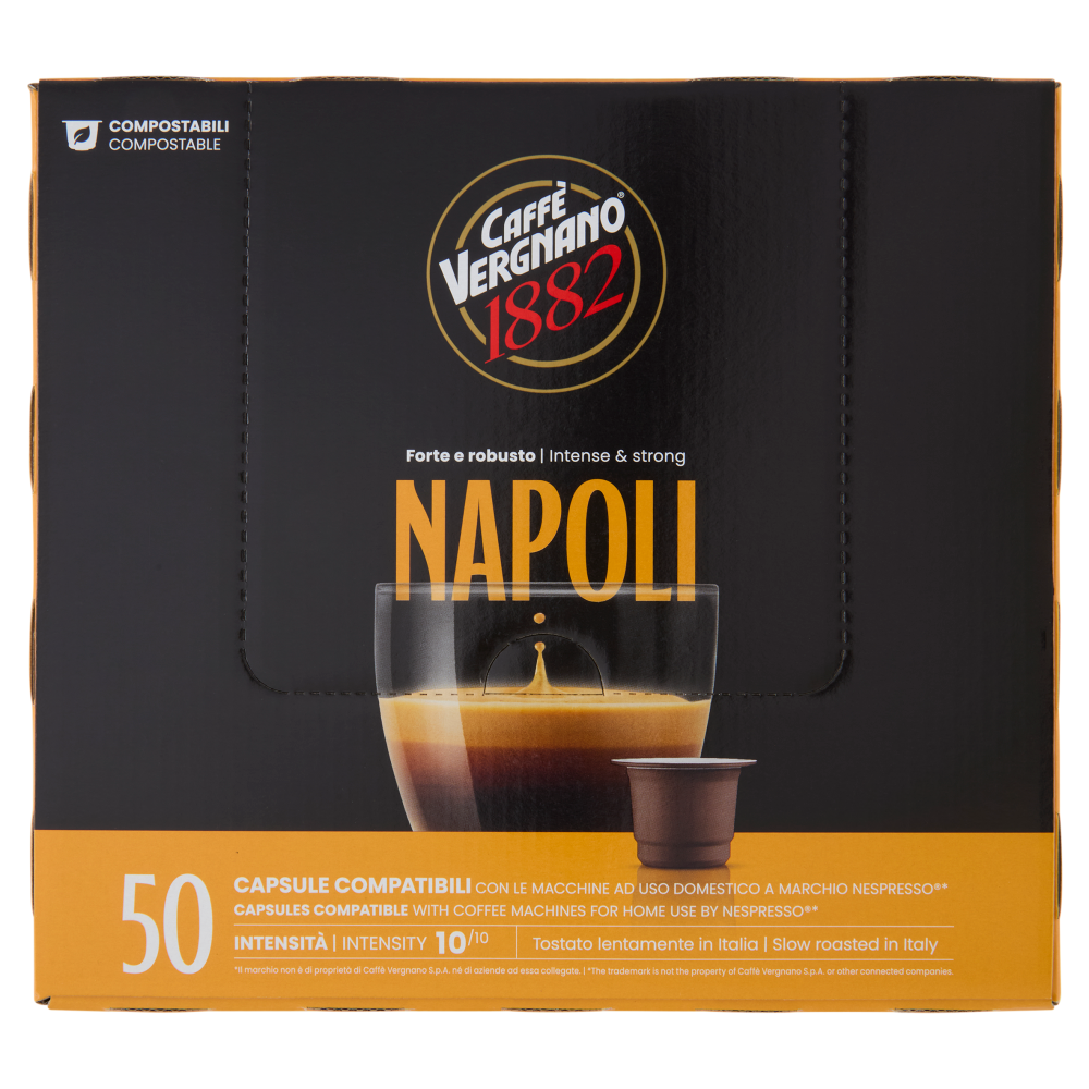 Caffè Vergnano 1882 Napoli Capsule Compatibili Nespresso* 50 x 5 g