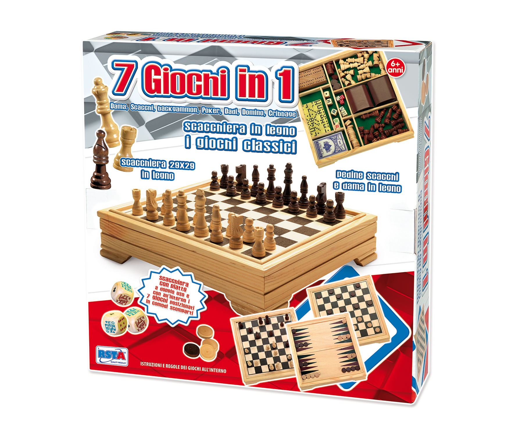 Ronchi Supertoys 8004817048417 set di giochi da scrivania 7-in-1