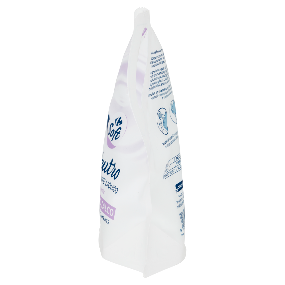 Carrefour Soft Neutro Detergente Liquido Profumo Talco Ricarica 1 L