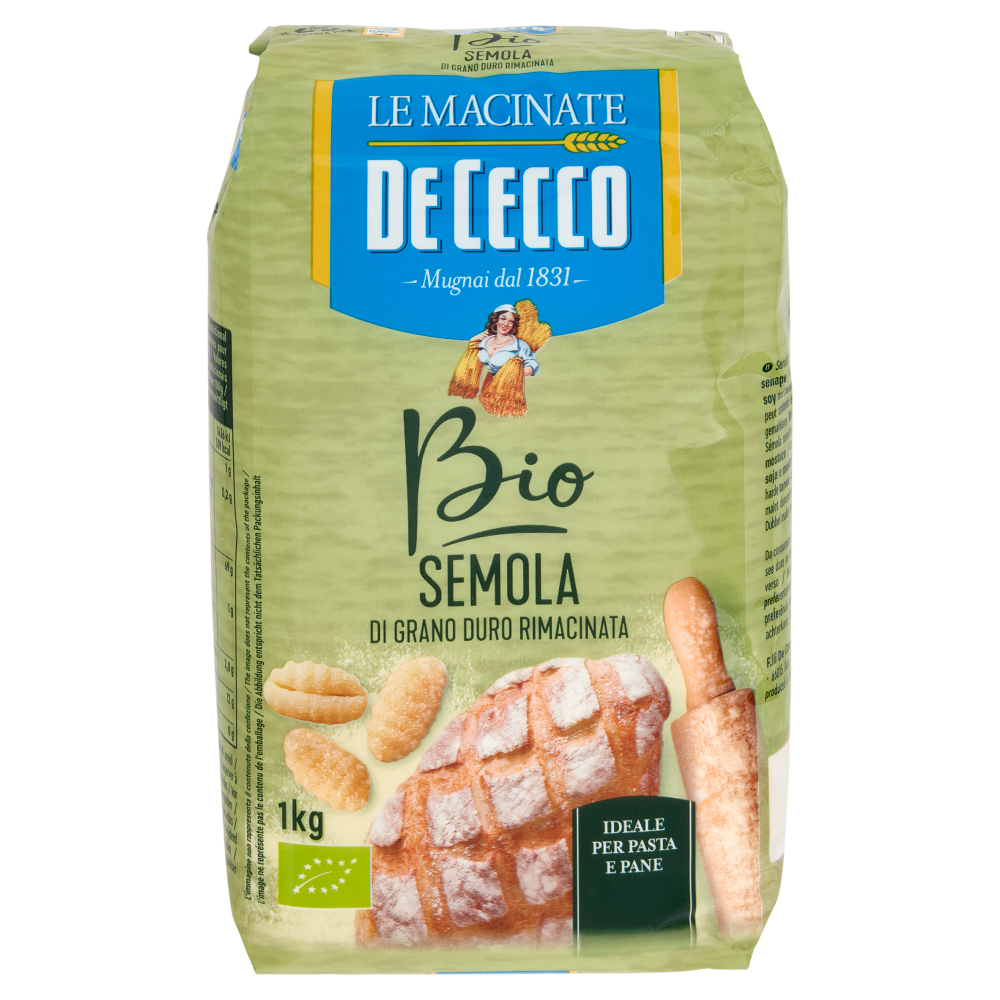 De Cecco Le Macinate Bio Semola di Grano Duro Rimacinata 1 Kg