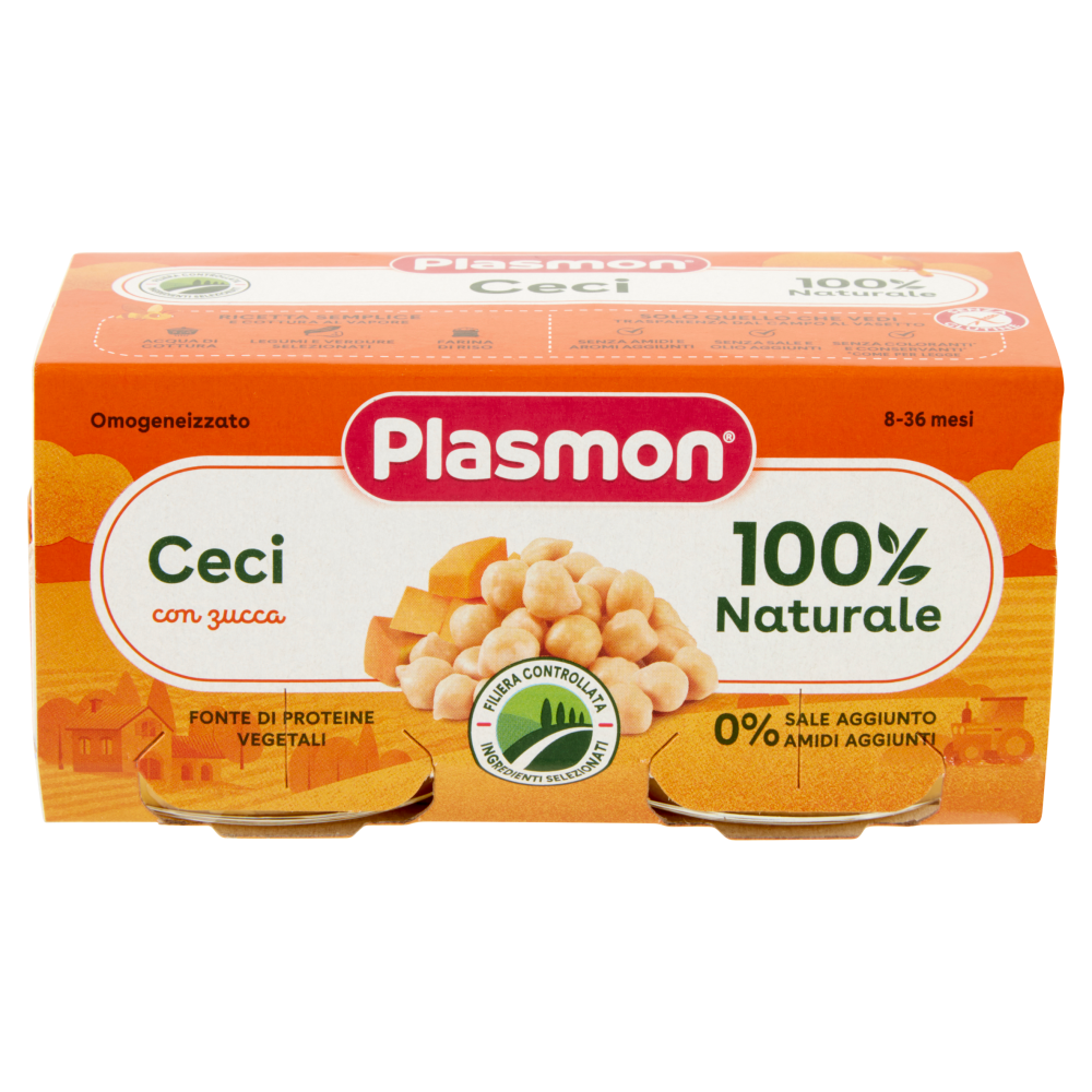 Plasmon Omogeneizzato Ceci con zucca 2 x 80 g
