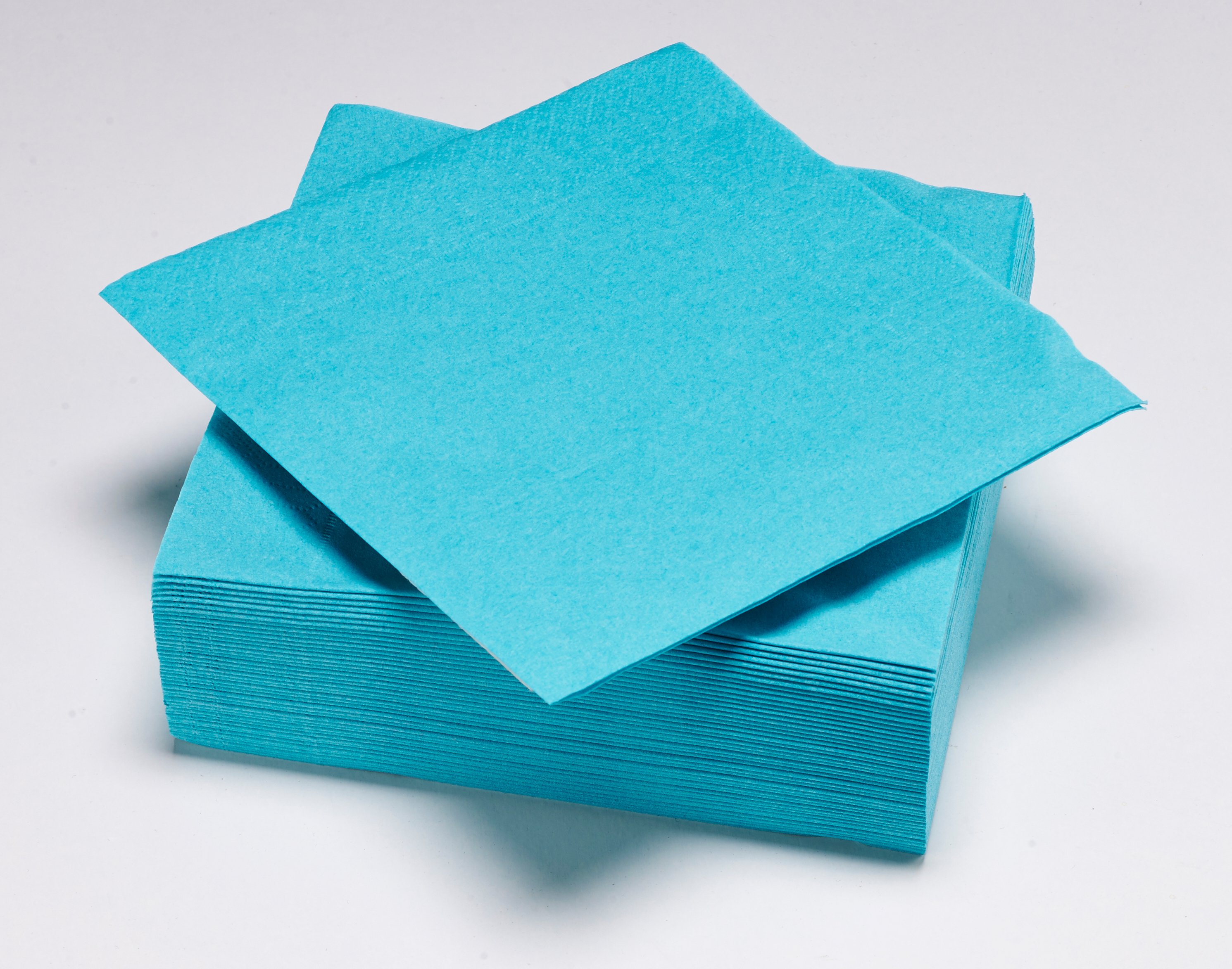 Le Nappage 50 tovaglioli in ovatta 25x25cm 3veli Turchese FSC