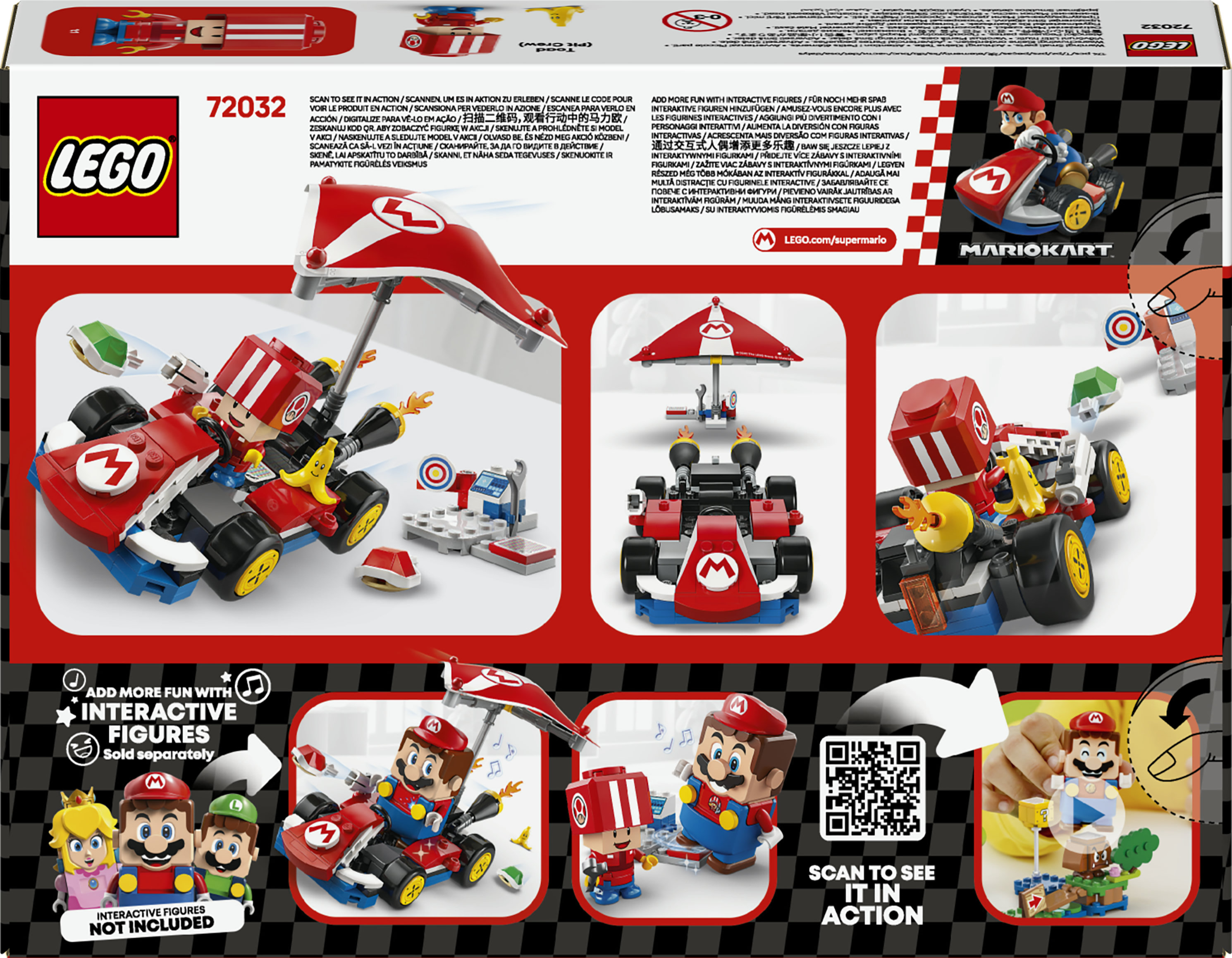 LEGO Super Mario 72032 Mario Kart : Kart Standard, Macchina Giocattolo con Toad, Giochi per Bambini 7+ Nintendo da Collezione