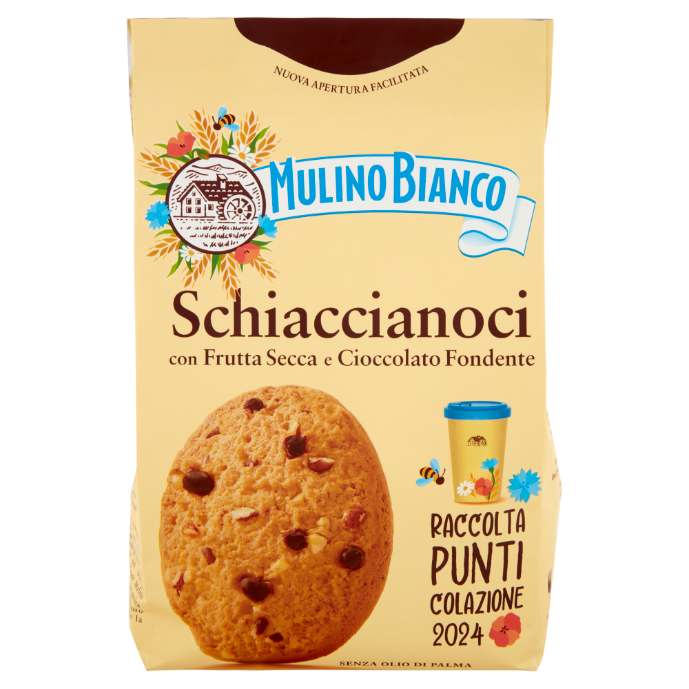 Mulino Bianco Schiaccianoci Biscotti con Frutta Secca e Cioccolato Fondente 300g