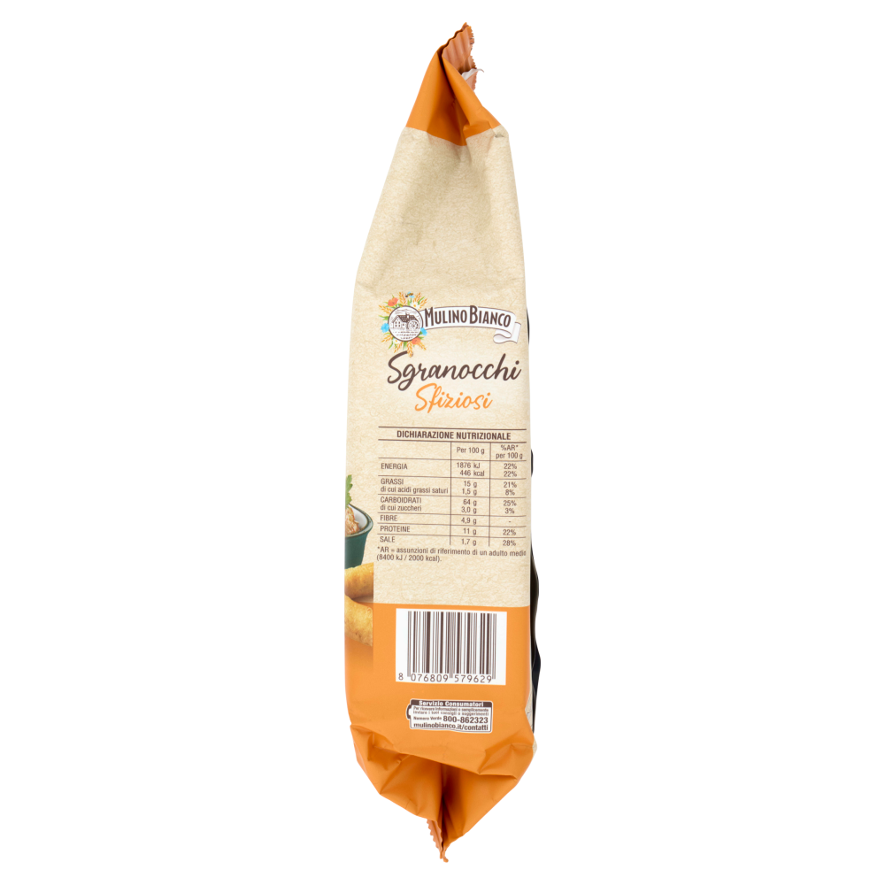 Mulino Bianco Sgranocchi Sfiziosi Grissini con Riso, Avena, Mais e Semi di Sesamo 210g