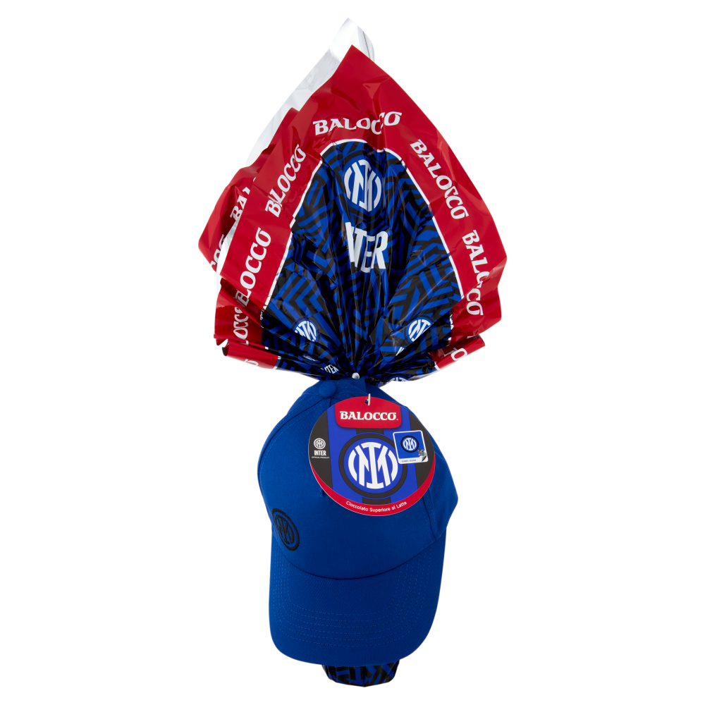 Balocco Uovo di Cioccolato Superiore al Latte Inter + gadget esterno (cappellino) 320 g