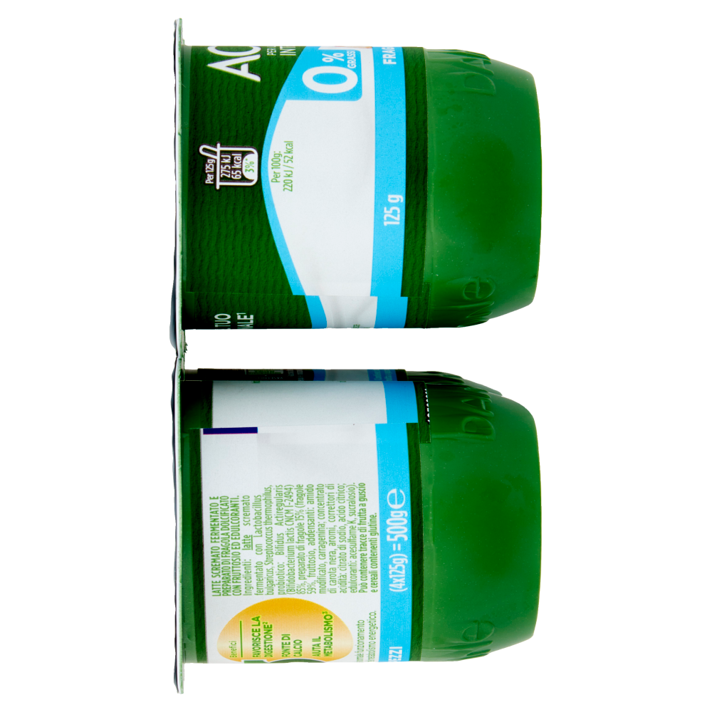 ACTIVIA Yogurt con Probiotico Bifidus, 0% Grassi, gusto Fragola, 4x125g