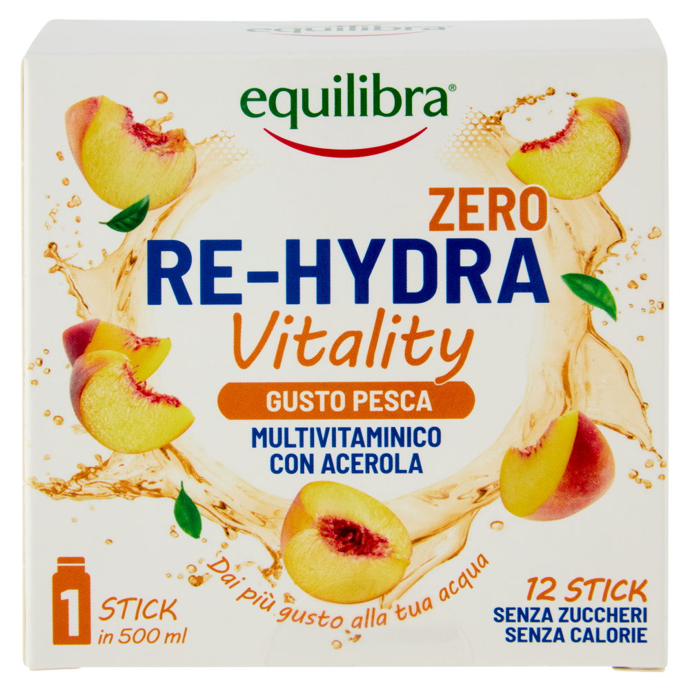 equilibra Re-Hydra Zero Vitality Gusto Pesca 12 Stick 24 g