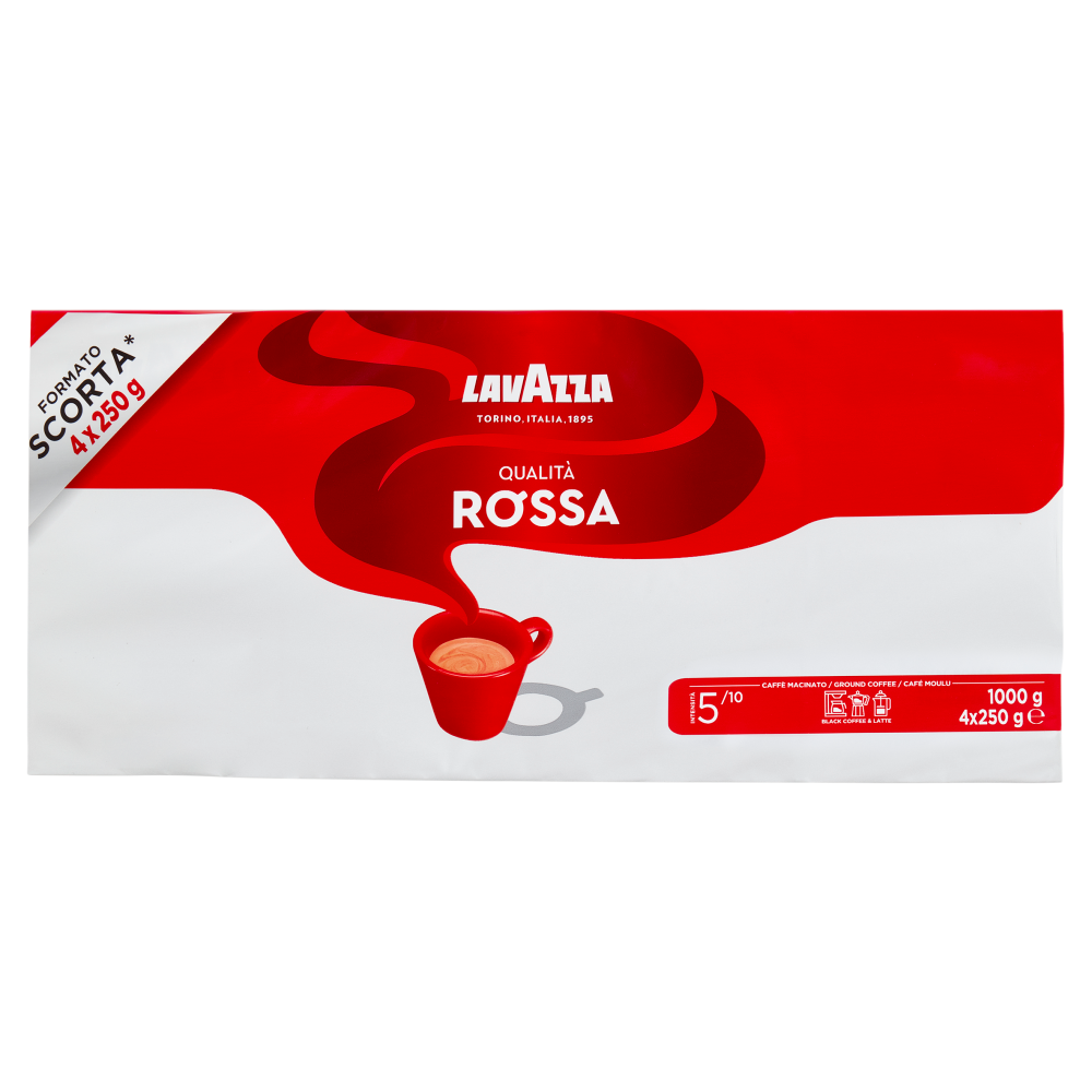 Lavazza Qualità Rossa Caffè Macinato 4 x 250 g