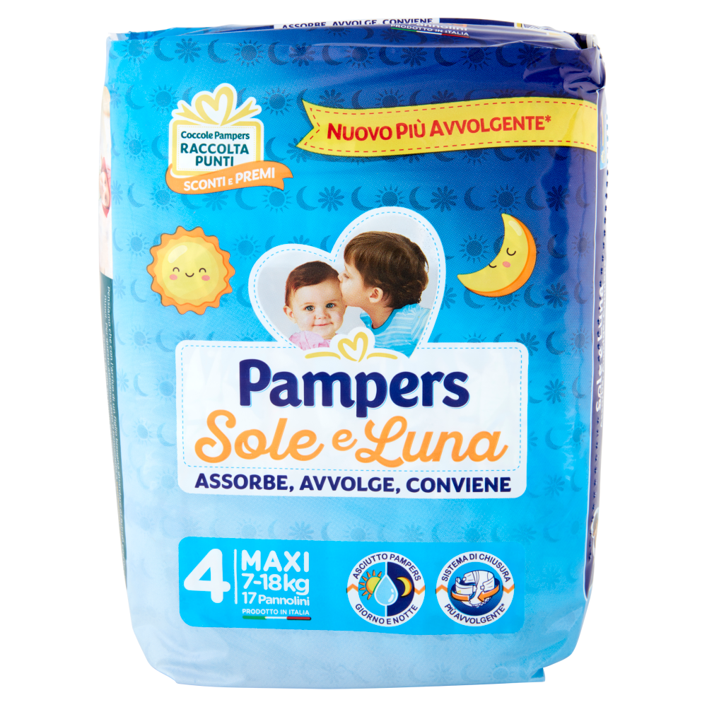 Pampers Sole e Luna 4 Maxi 17 pz