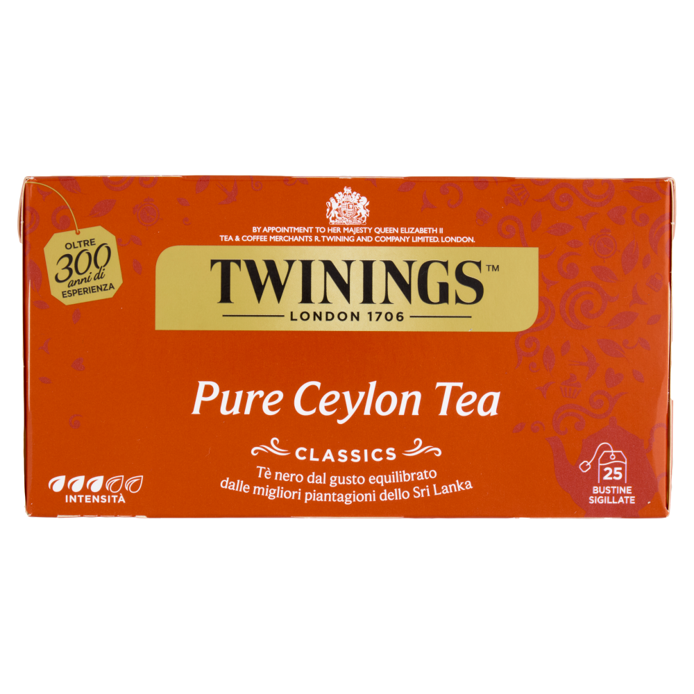 Twinings Pure Ceylon Tea T&egrave; Nero Speciality 25 filtri The 50 g