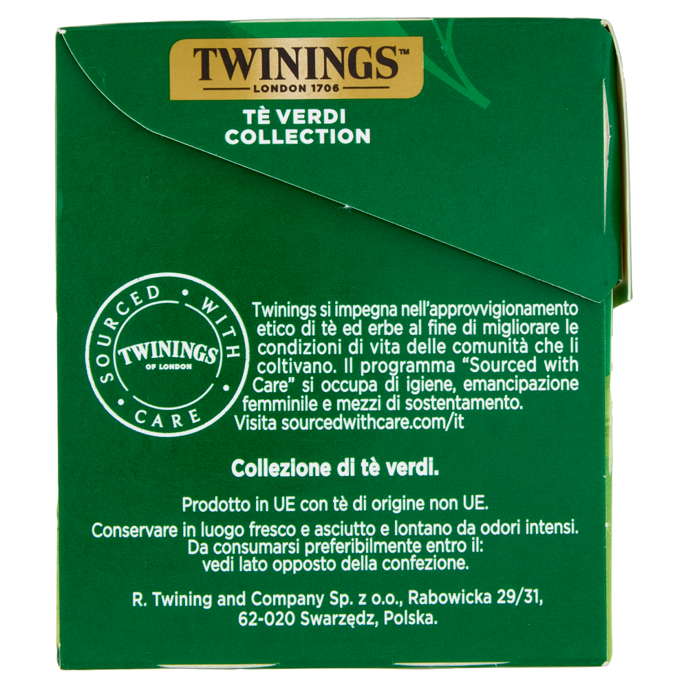 Twinings Tè Verdi Collection Confezione con 5 diversi tè verdi aromatizzati 20 filtri The 40 g