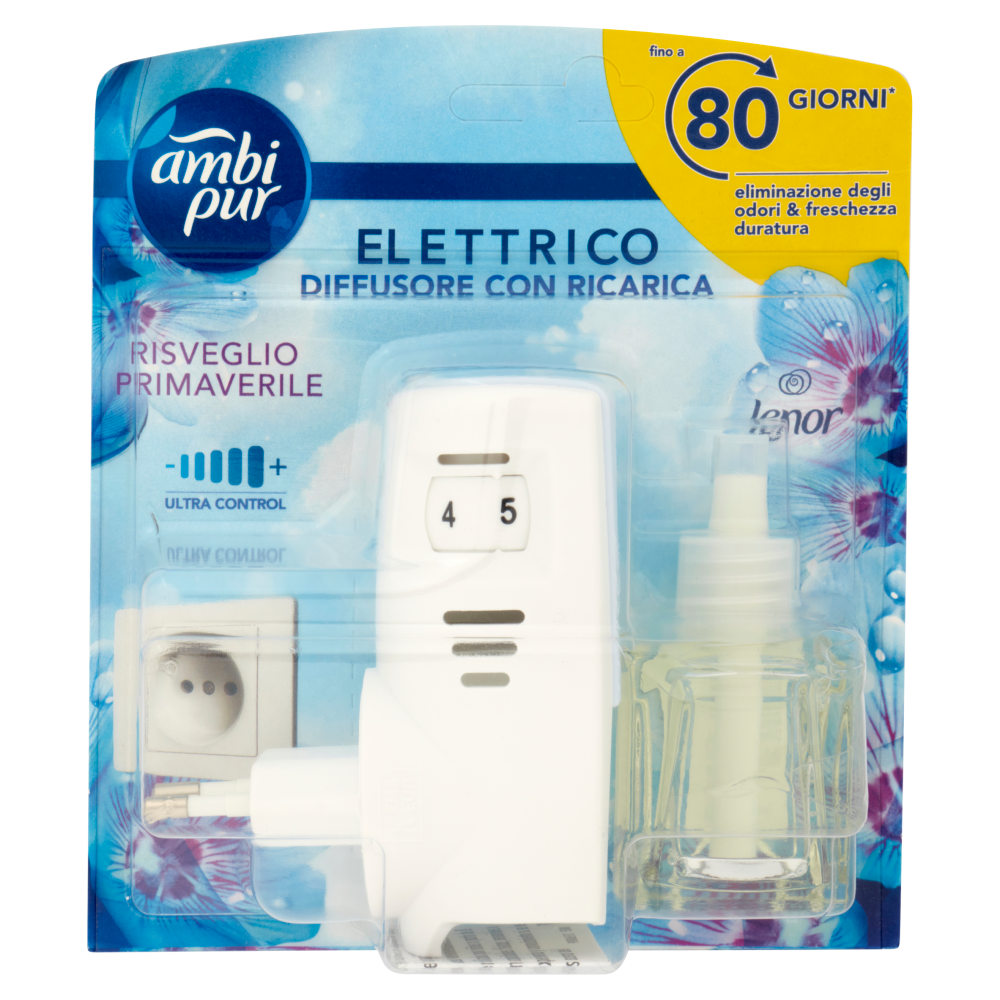 Ambi Pur Profumatore per Ambienti Elettrico Starter Kit, Lenor Risveglio Primaverile, 20 ml