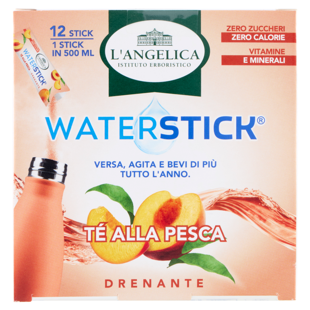 L'Angelica Waterstick T&eacute; alla Pesca Drenante 12 x 2 g