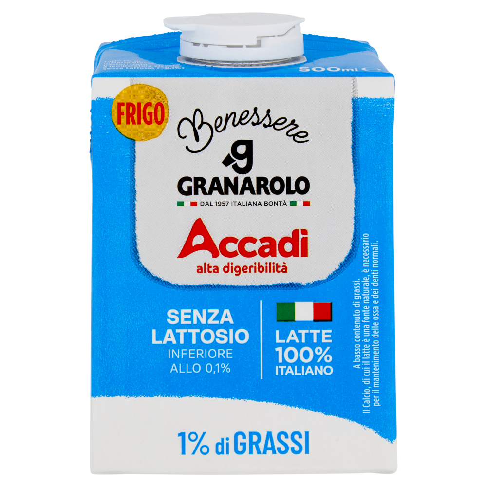 Granarolo Benessere Accadì Senza Lattosio 1% di Grassi 500 ml