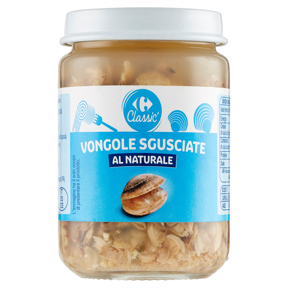 Carrefour Classic Vongole Sgusciate al Naturale 130 g
