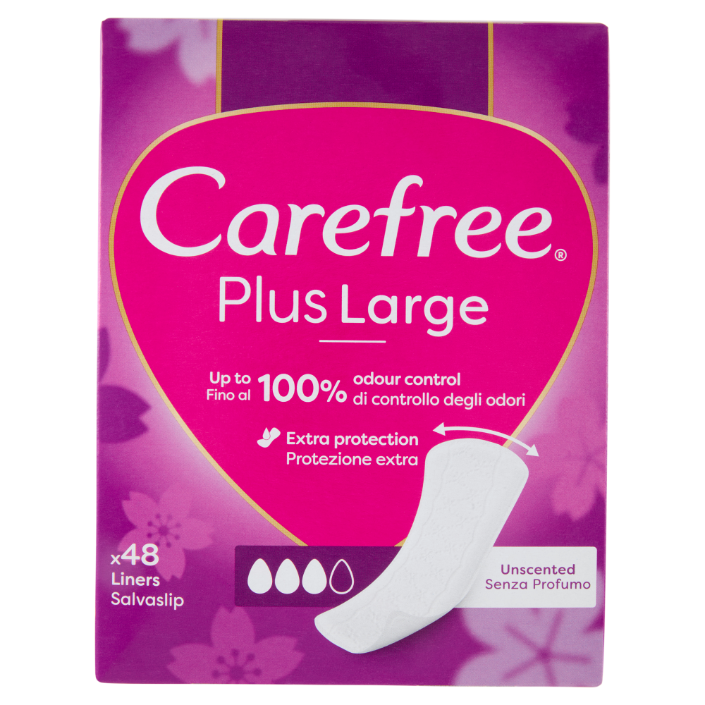 Carefree Plus Large Senza Profumo Salvaslip 48 pz