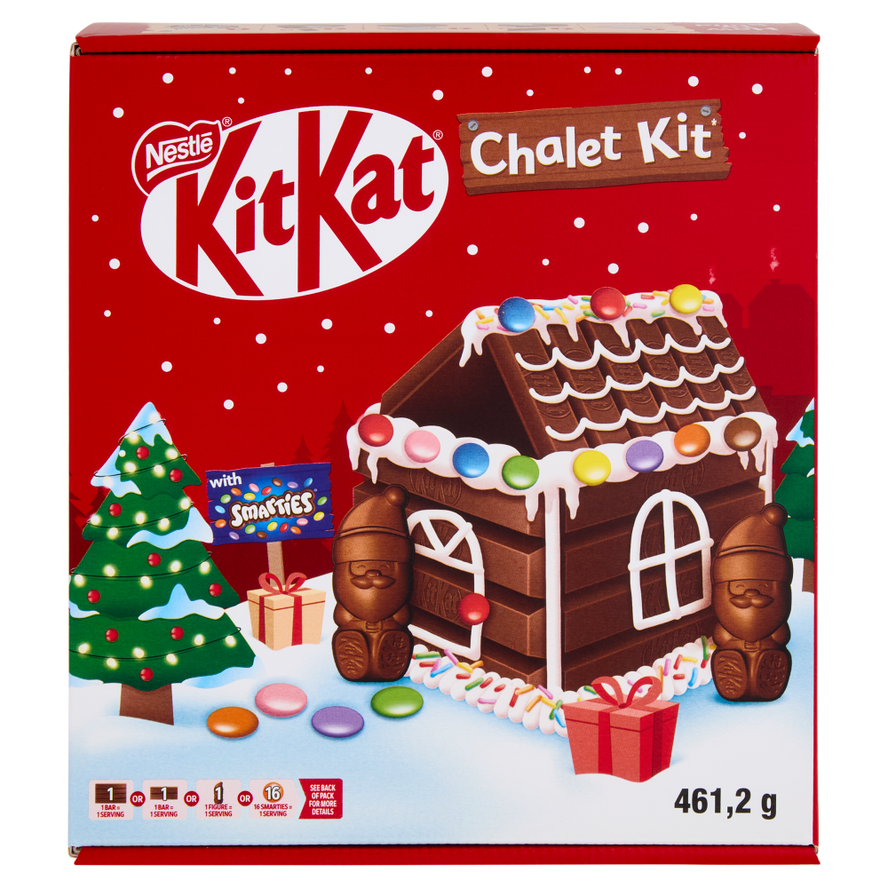 KITKAT Cabin Kit Casetta Natale con Wafer ricoperto di Cioccolato al Latte 461,2g