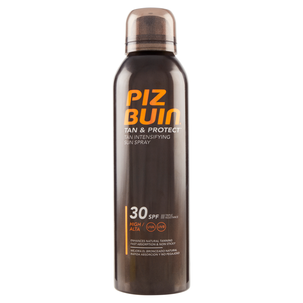 Piz Buin Spray Solare Intensificatore Dell'Abbronzatura Tan & Protect, Protezione Alta 30 SPF, 150ml