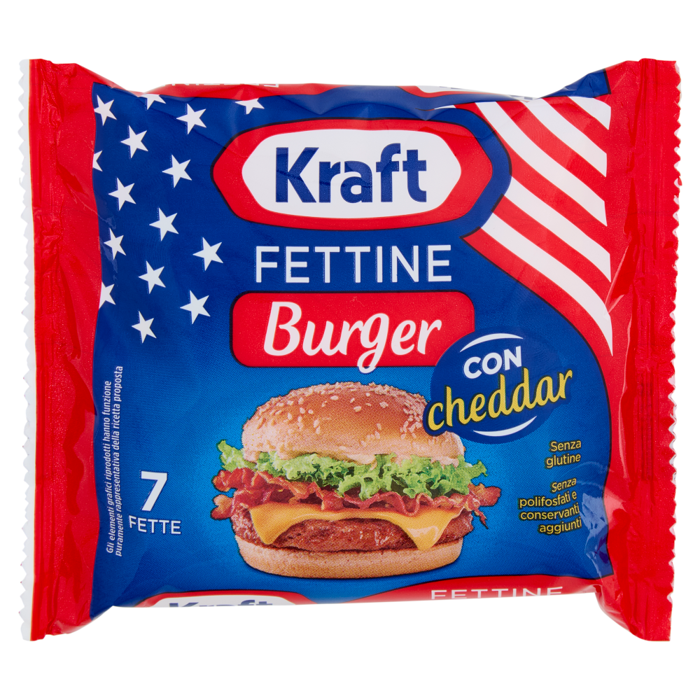 Kraft Fettine Burger con cheddar 7 Fette 175 g