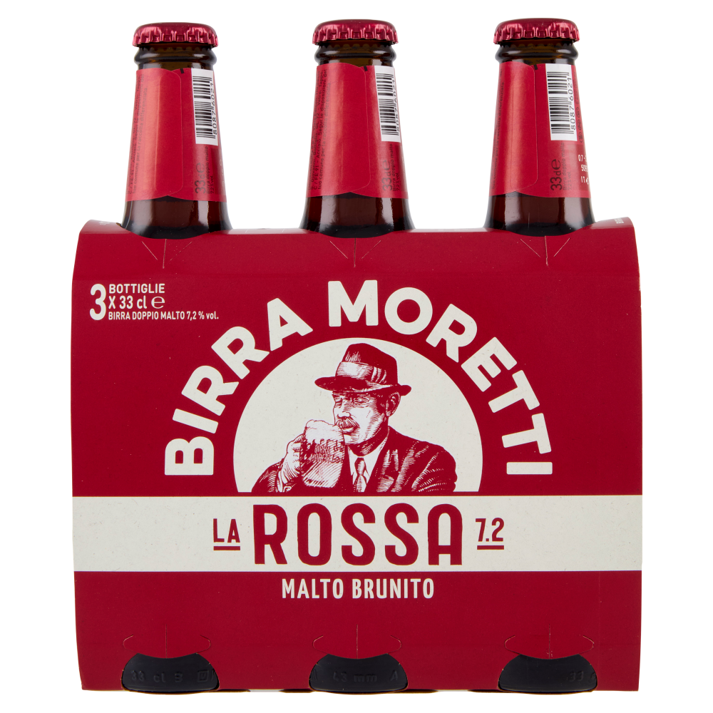 Birra Moretti la Rossa 7.2 3 x 33 cl