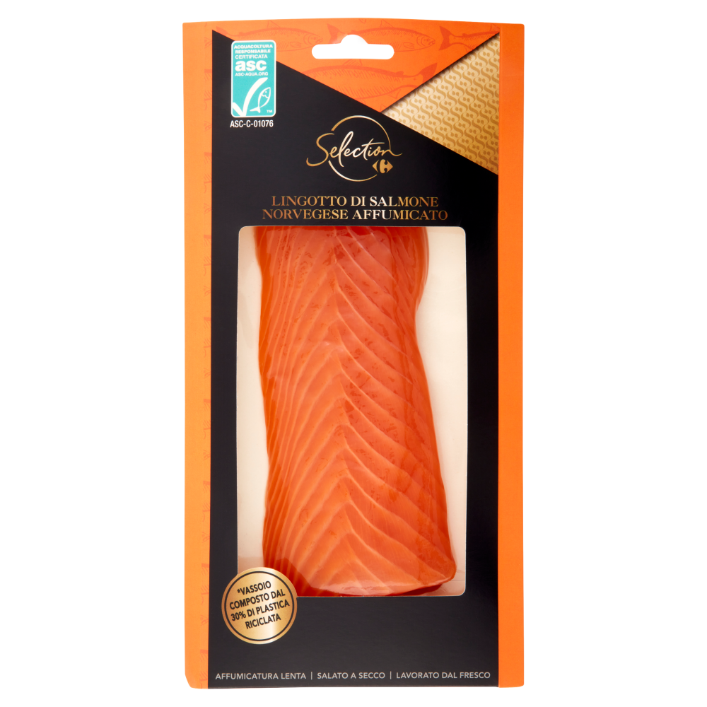 Carrefour Selection Lingotto di Salmone Norvegese Affumicato 150 g
