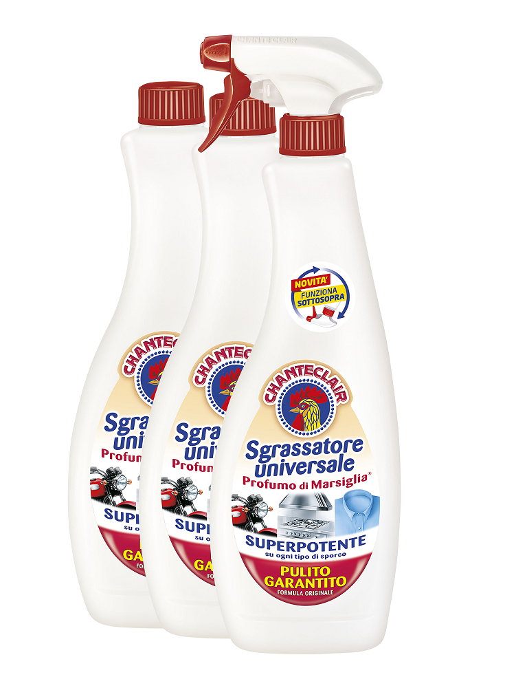 Chanteclair Sgrassatore Universale Profumo di Marsiglia 1 Spray + 2 Ricariche da 700 ml