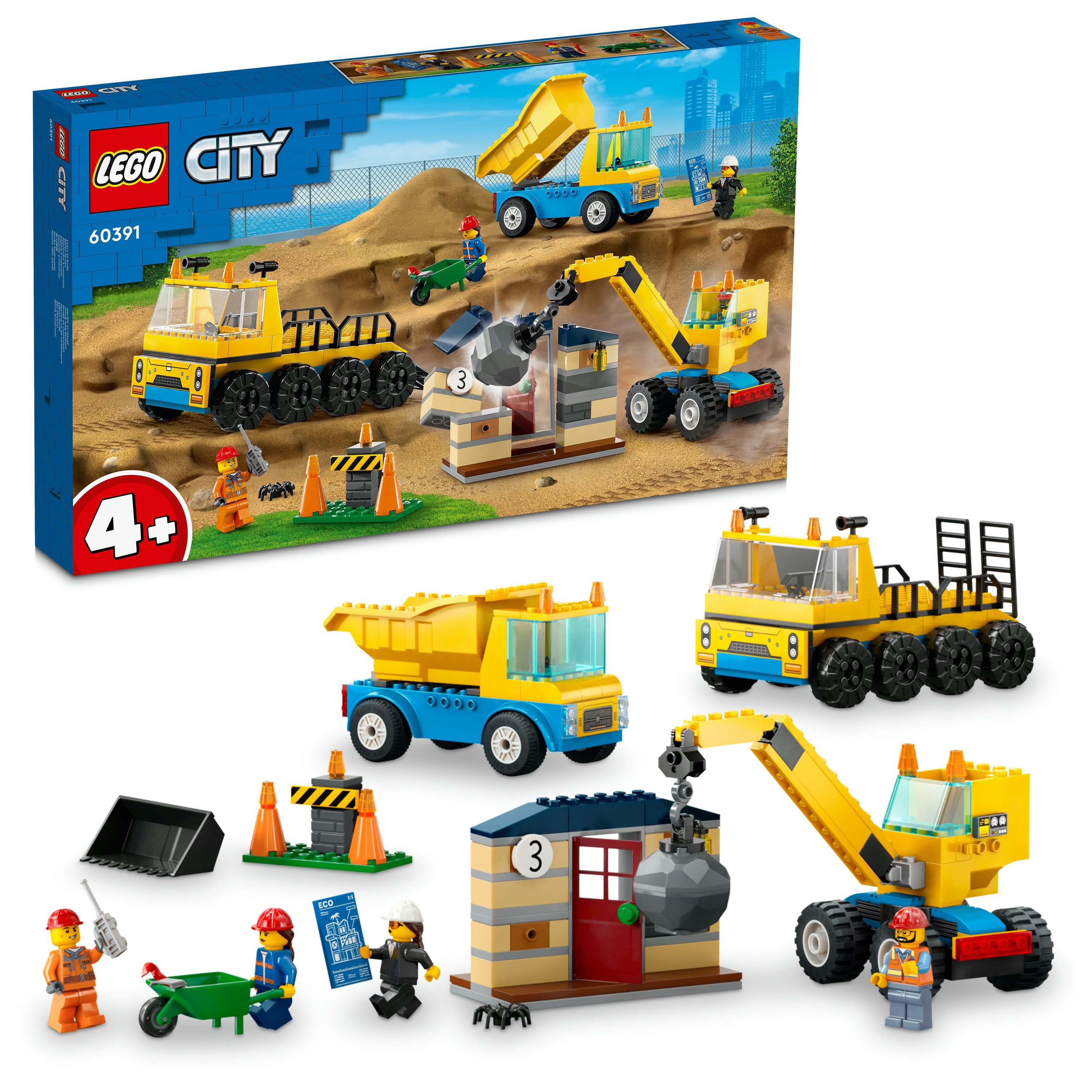 LEGO City Camion da cantiere e gru con palla da demolizione