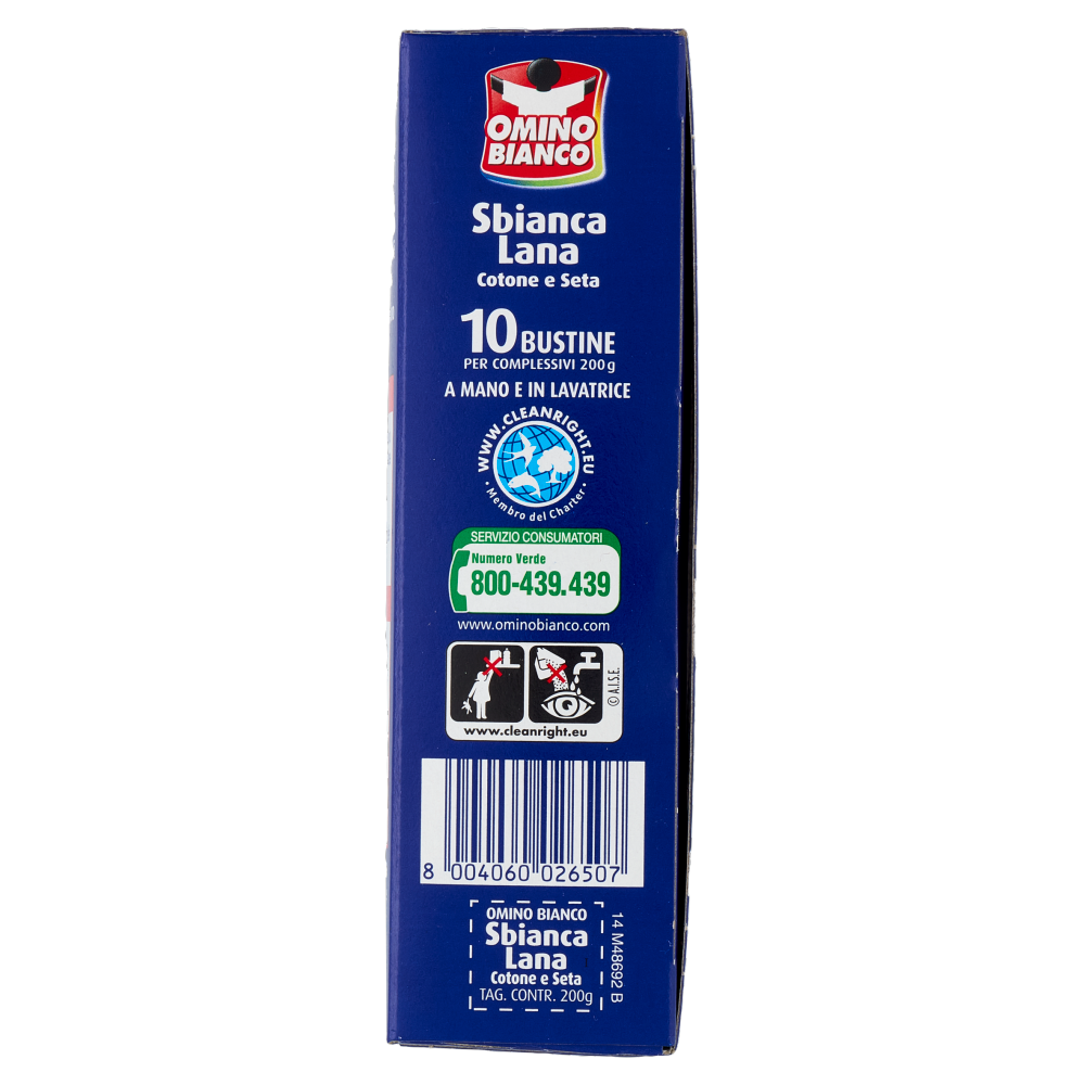 Omino Bianco Sbianca Lana Cotone e Seta 10 x 20 g