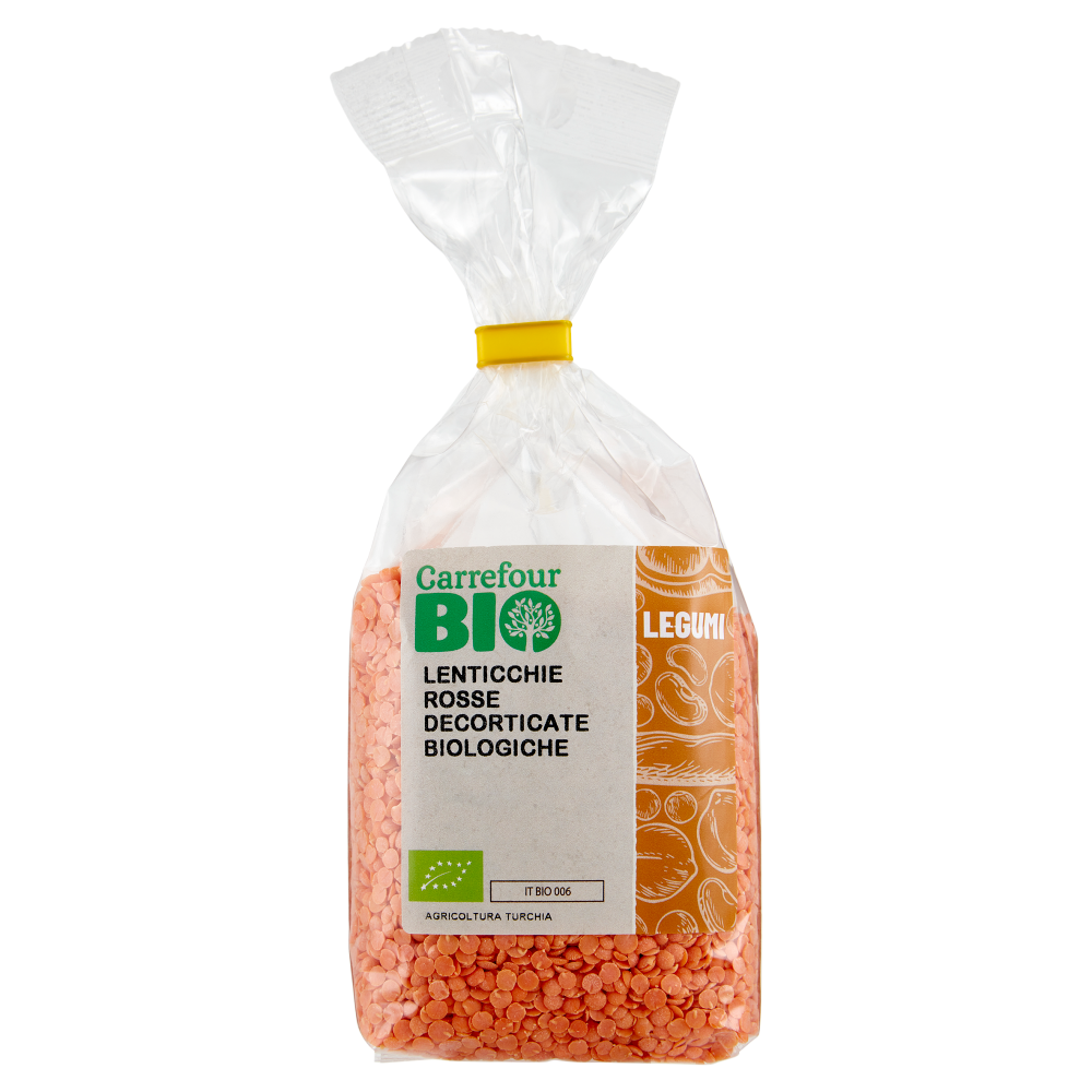 Carrefour Bio Lenticchie Rosse Decorticate Biologiche 350 g