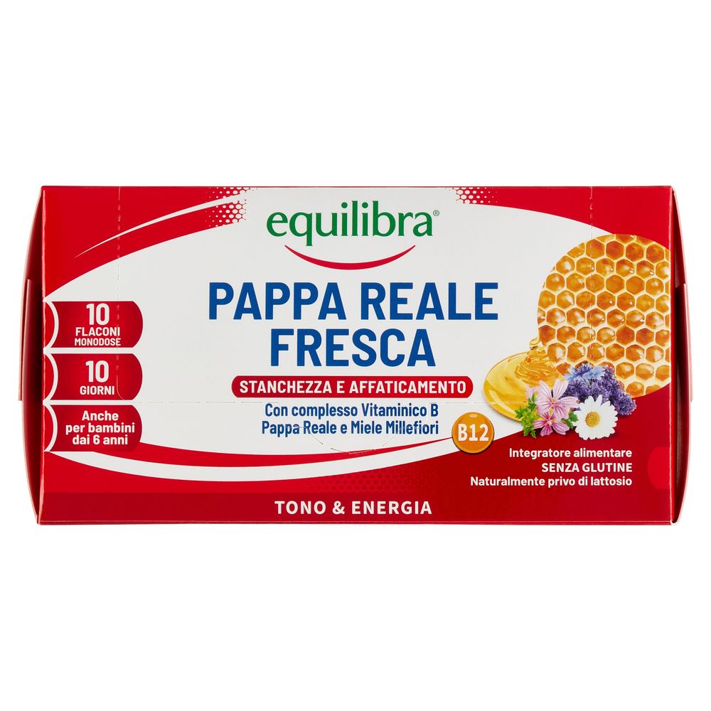 Equilibra Pappa Reale Fresca Stanchezza e Affaticamento 10 Flaconi Monodose 150 ml